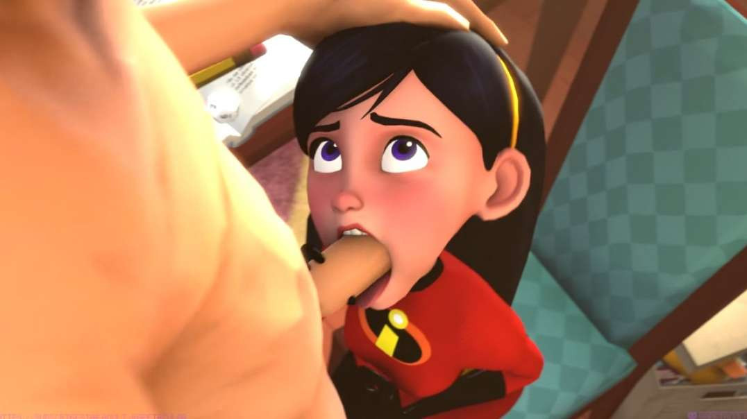 Violet Parr learn how to suck