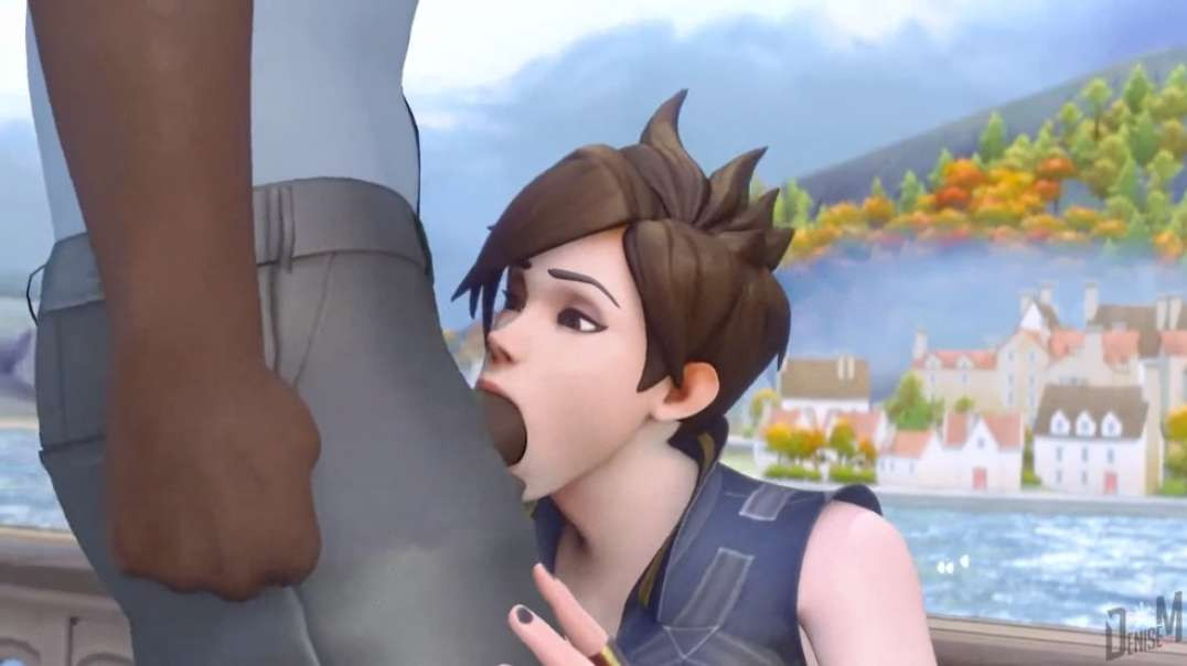 ⁣Tracer Blowing Big Black Cock