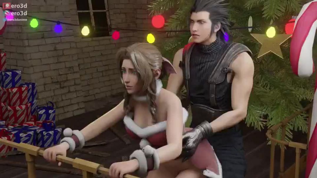 Aerith gets clapped by Zack Fair