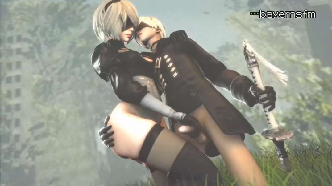 2B handjob in the forest