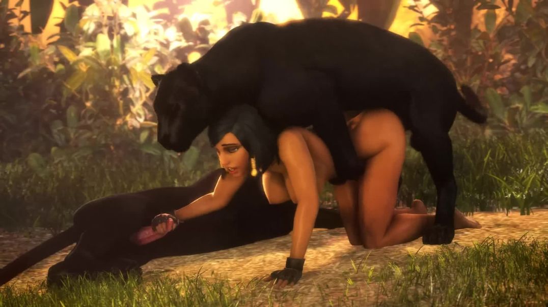 ⁣animation panthers black sex human woman forest