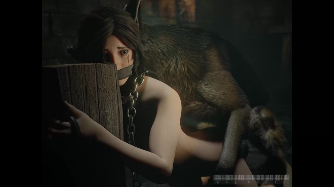 ⁣animation HD dog fucking dungeon female human slave bondage