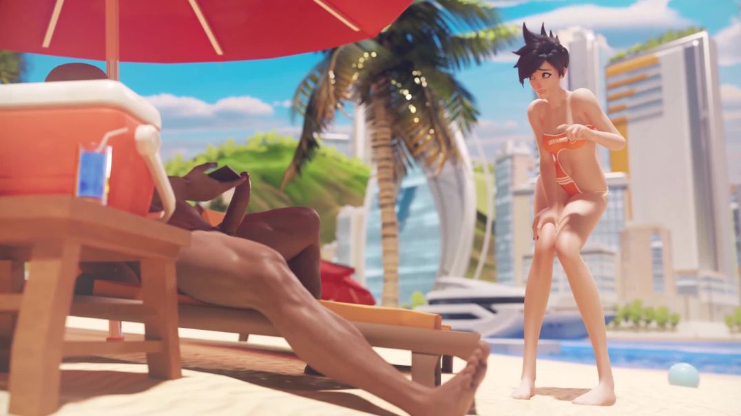 Overwatch Tracer Fucked On The Beach (HD 60FPS)
