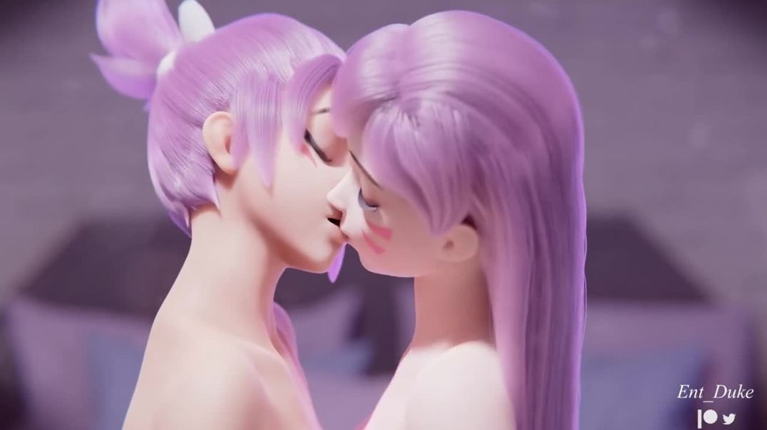 Kiriko and D.va making out