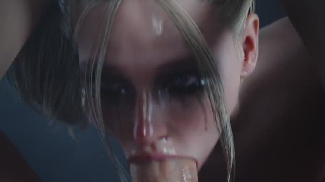 Cassie Cage gets face fucked hard