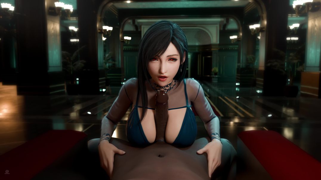 ⁣Tifa shows how she's a master of the tity fuck