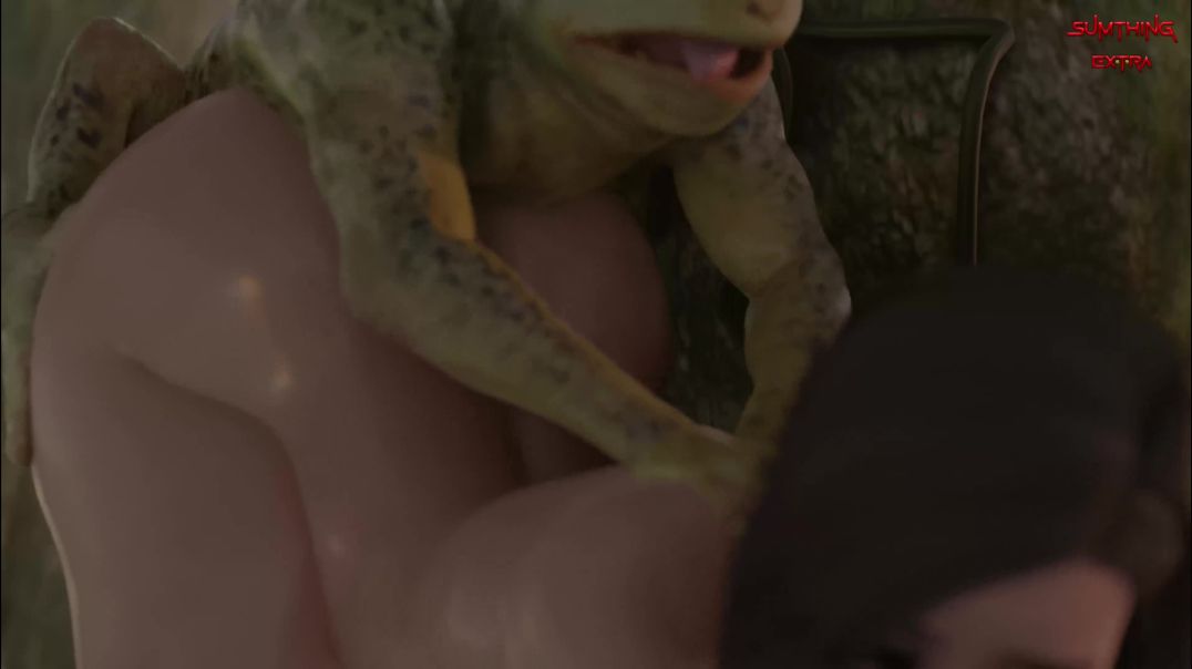 animation monster frog rape sex woman forest