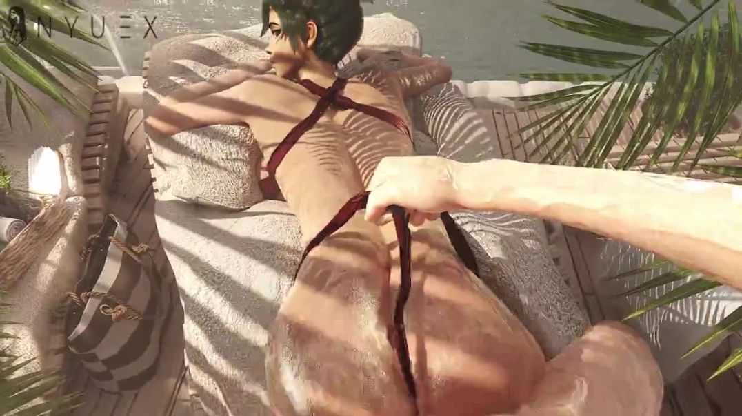 ⁣Kiriko gets fucked on the beach