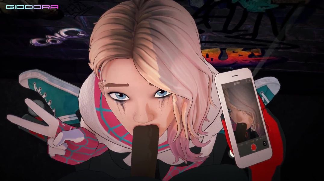 ⁣Spider Gwen being a slut and does a BJ