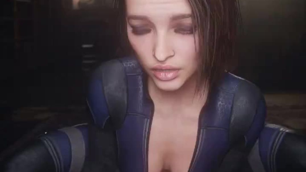 ⁣Jill Valentine riding in body suit