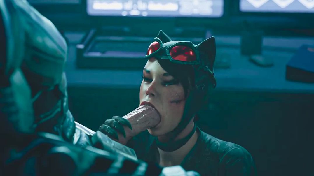 ⁣Catwoman giving Batman a blowjob