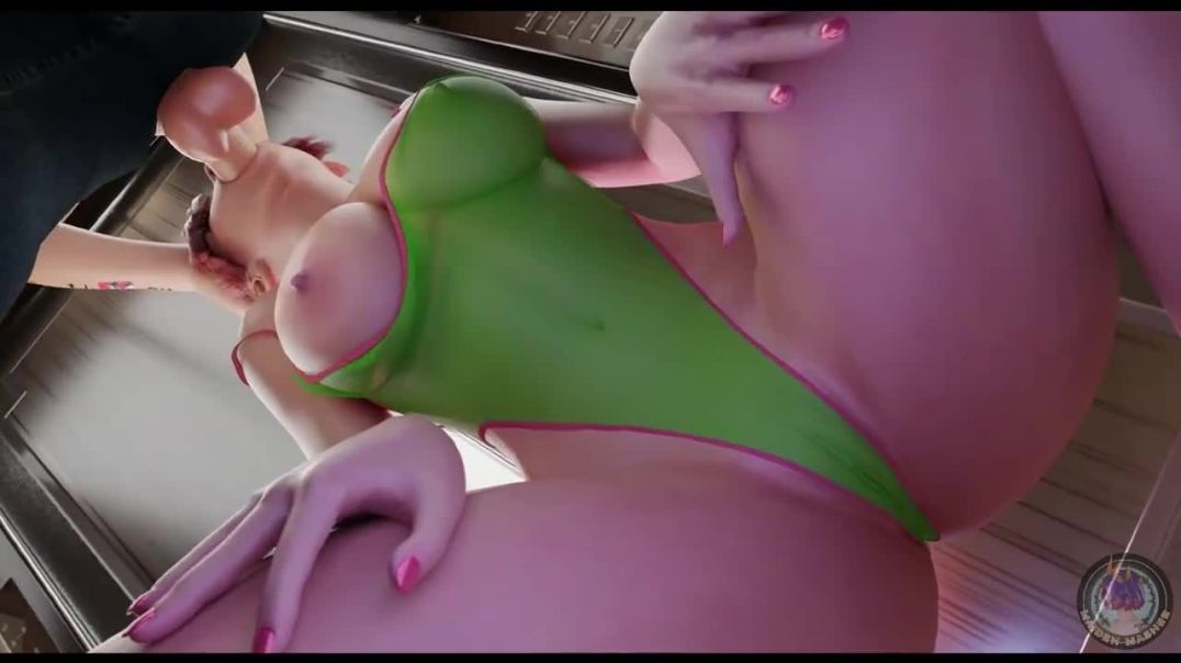 ⁣Honoka creampied at the elevator
