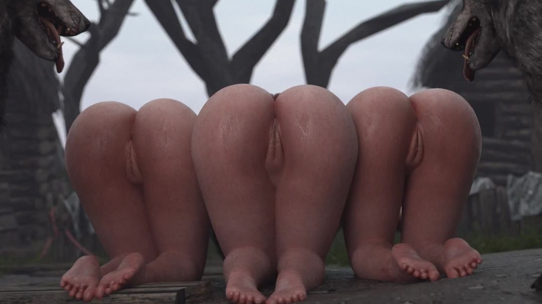 ⁣animation dominant feral wolves sex orgy humans women