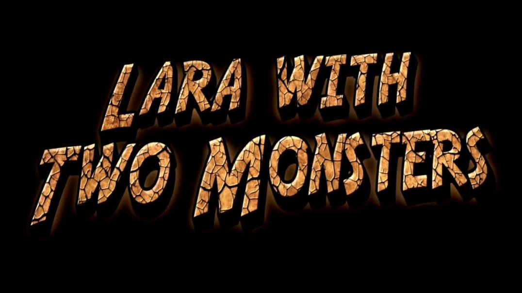 ⁣Lara with two monsters