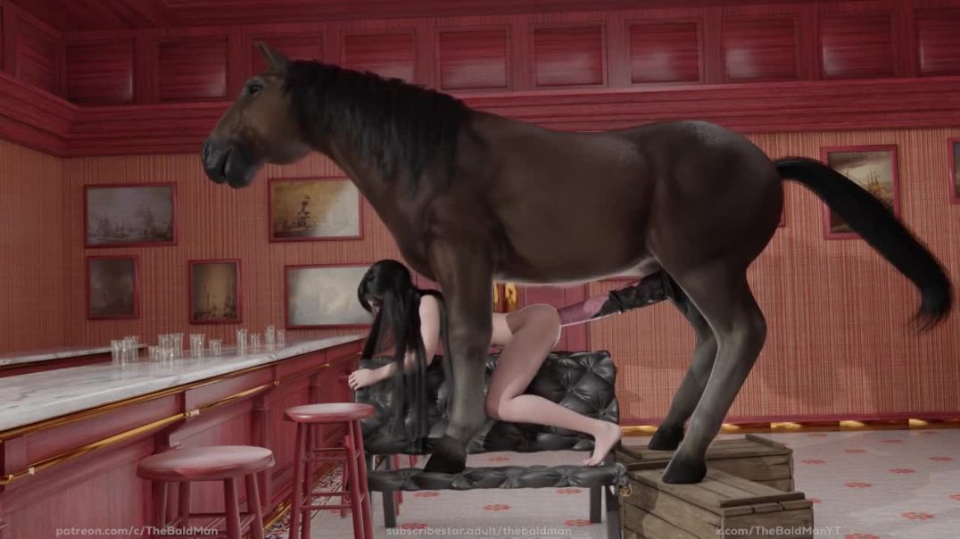 ⁣animation, horse, sex, bondage, woman, bestiality